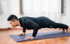 Thảm tập yoga kháng khuẩn F5 - cao su NBR - dầy 12mm - nam